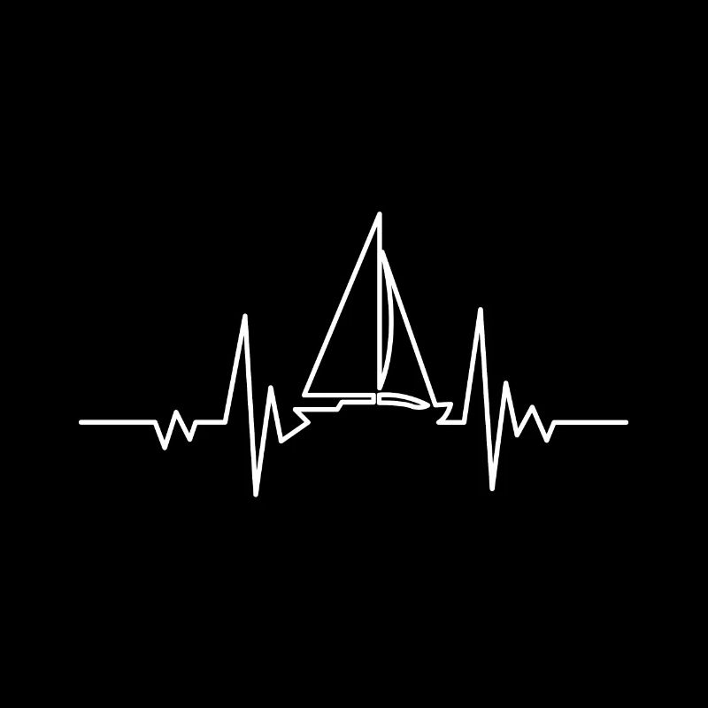 Sailing Heartbeat Sailboat Wind Cool Gift
