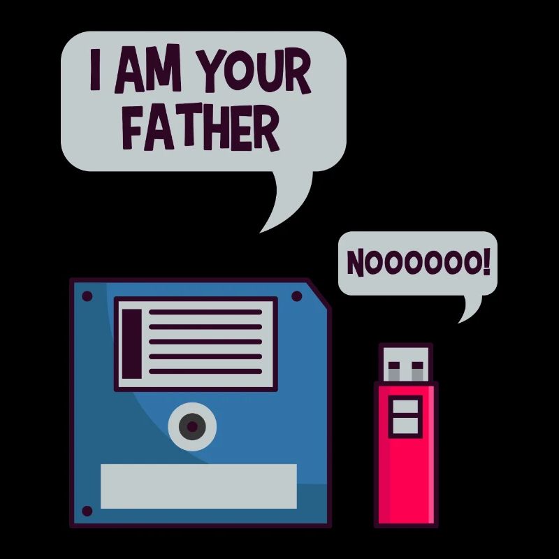 USB Floppy Disk Geek Shirt Computer Nerd lustig