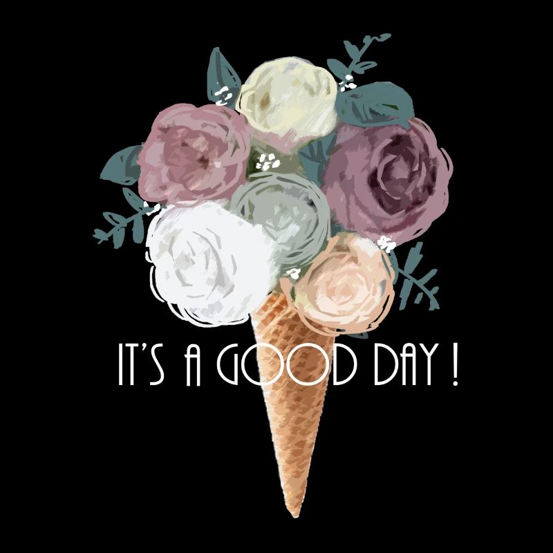 bouquet de fleurs dans cornet de glace