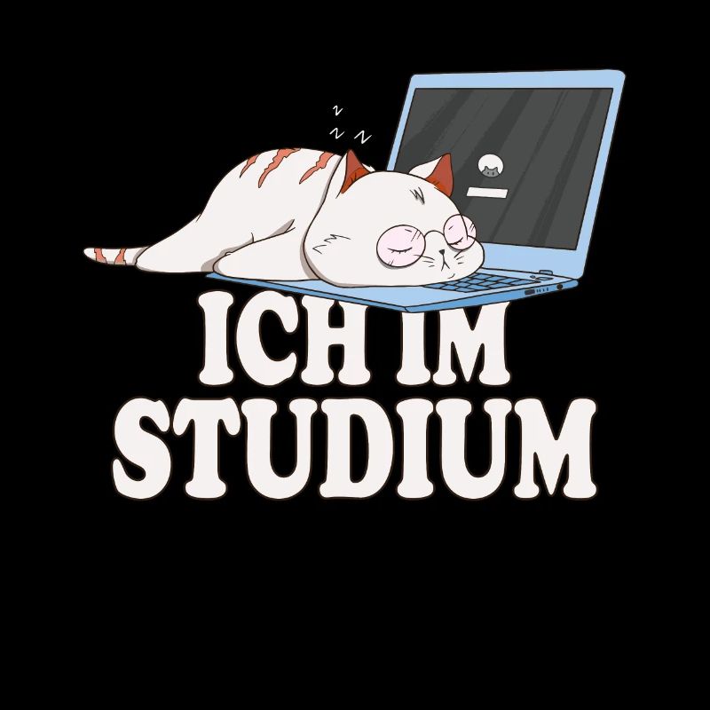 Ich im Studium schlafende katze