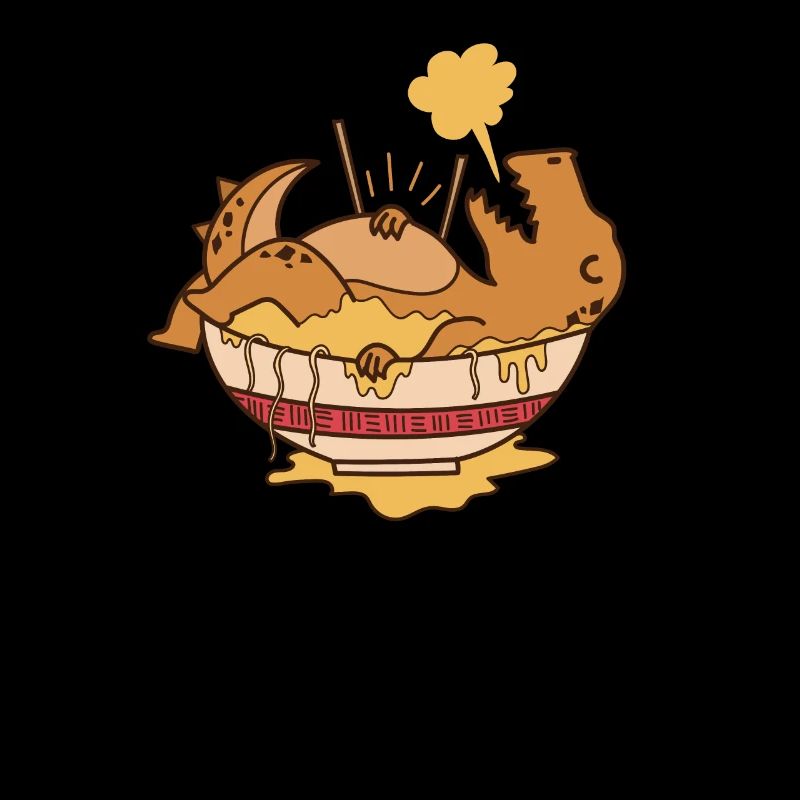 Dino gît dans les dinosaures du plat de pâtes