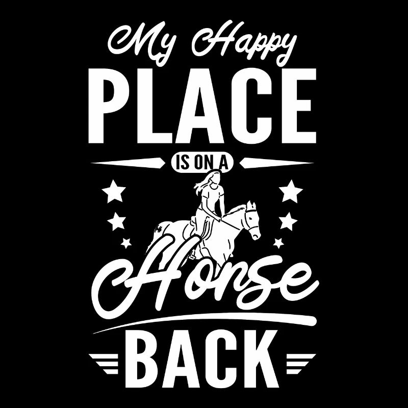 Mon endroit heureux est sur un dos de cheval