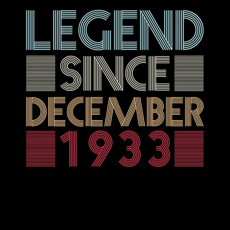 Legends birthday December 1933 born gift