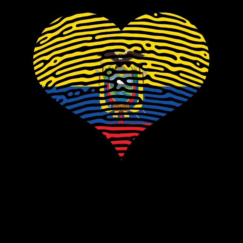 Ecuador Heart Flag Flag Spanish