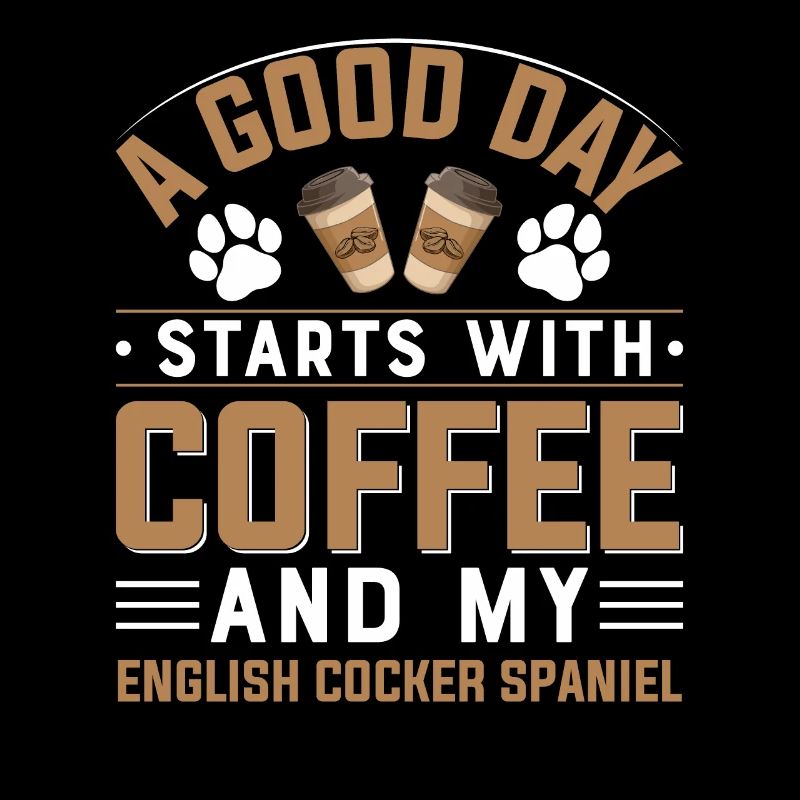 Englischer Cocker Spaniel Kaffee Trinken Koffein