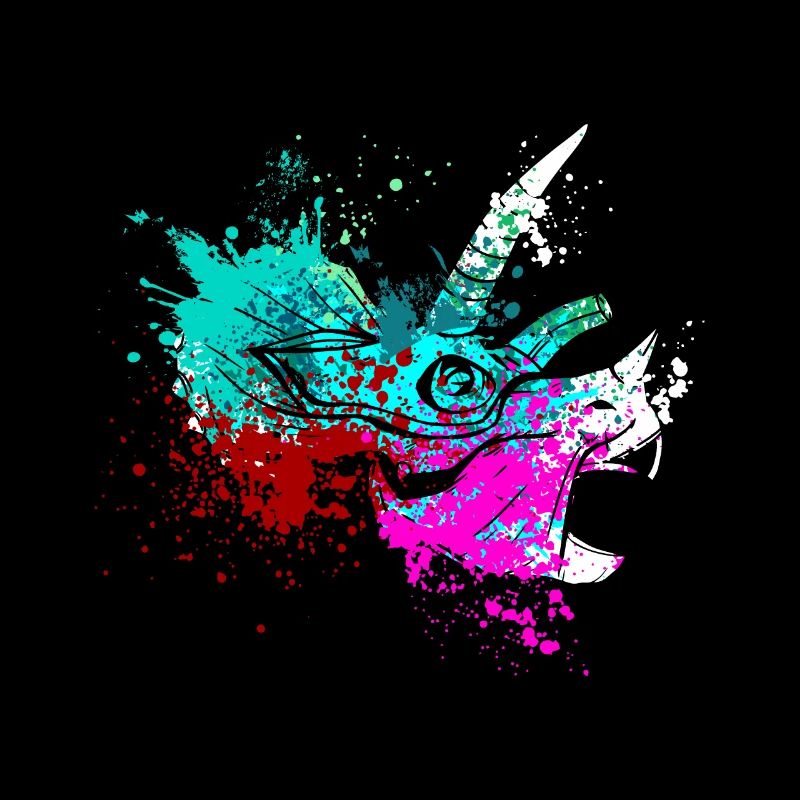 Splash art Dinosaur Triceratops head