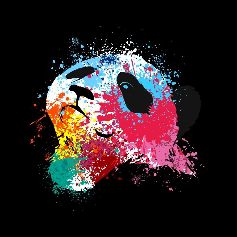 Splash Art Panda Panda Géant Panda Ours Grand Panda