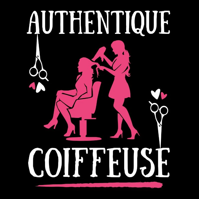 Authentique Coiffeuse coiffure salon coupe cheveux