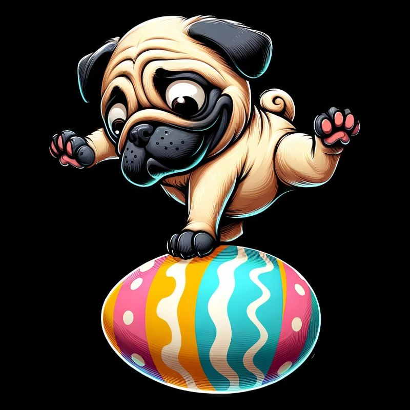 Easter Pug Breakdance, Egg Balance