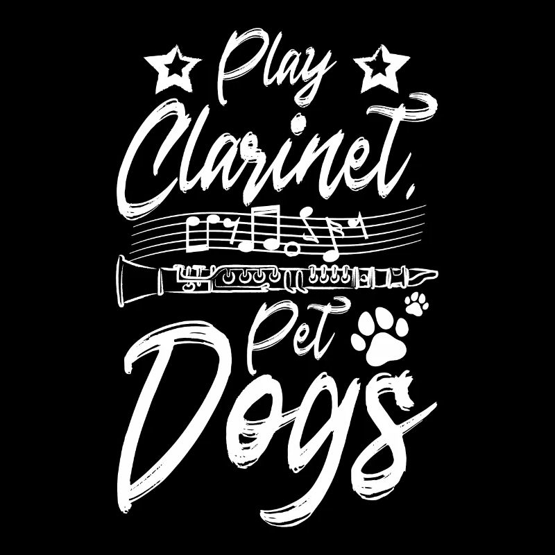 Propriétaire de chien, chiens de compagnie jouant de la clarinette