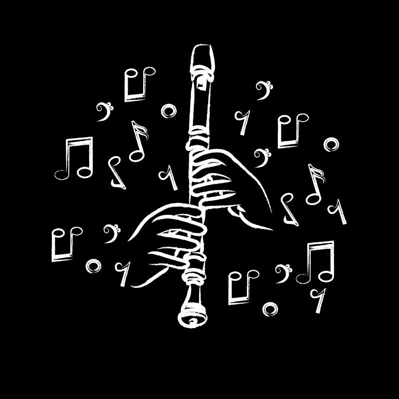 Painted drawn recorder player