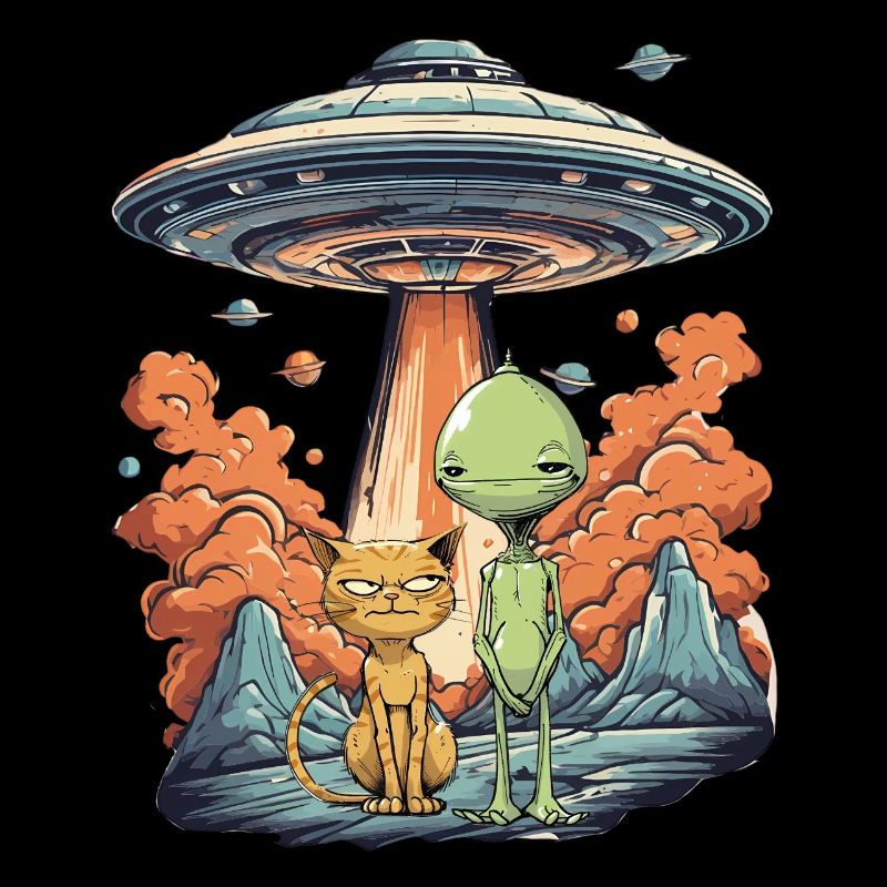Chat Ovni Meme Drôle Surpris Effrayé Chat Selfie