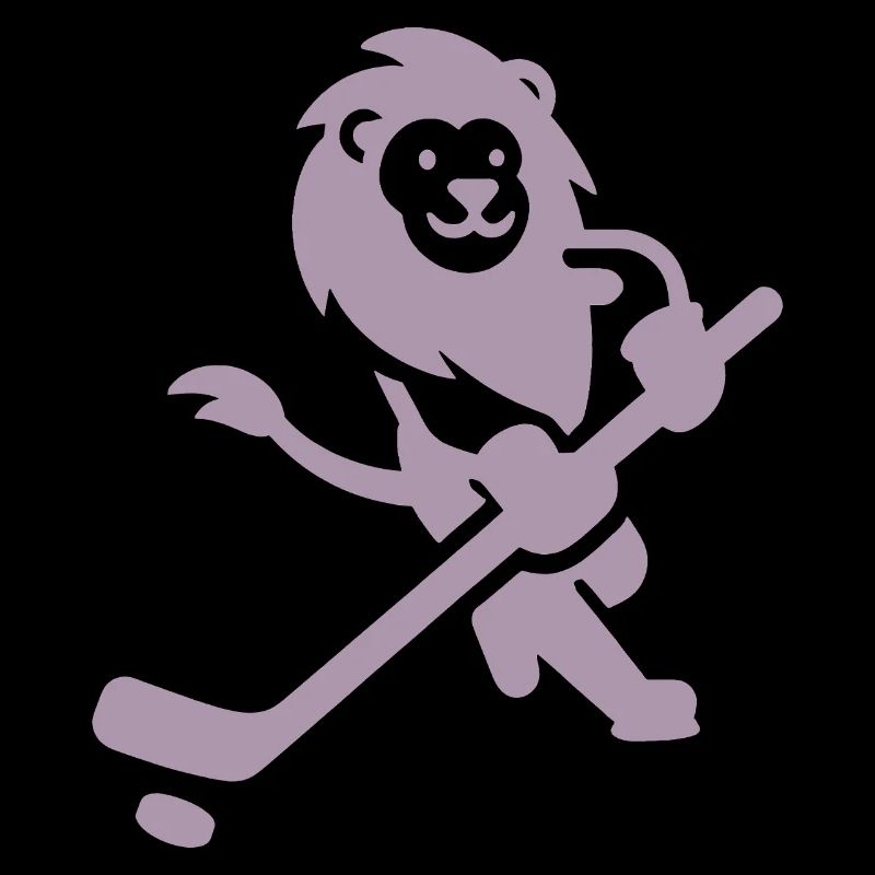 Löwe Wildkatze Eishockeyspieler Silhouette