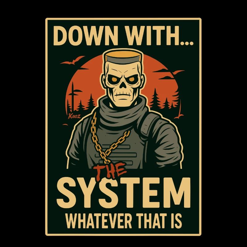 Skelett gegen das System – düster & ironisch