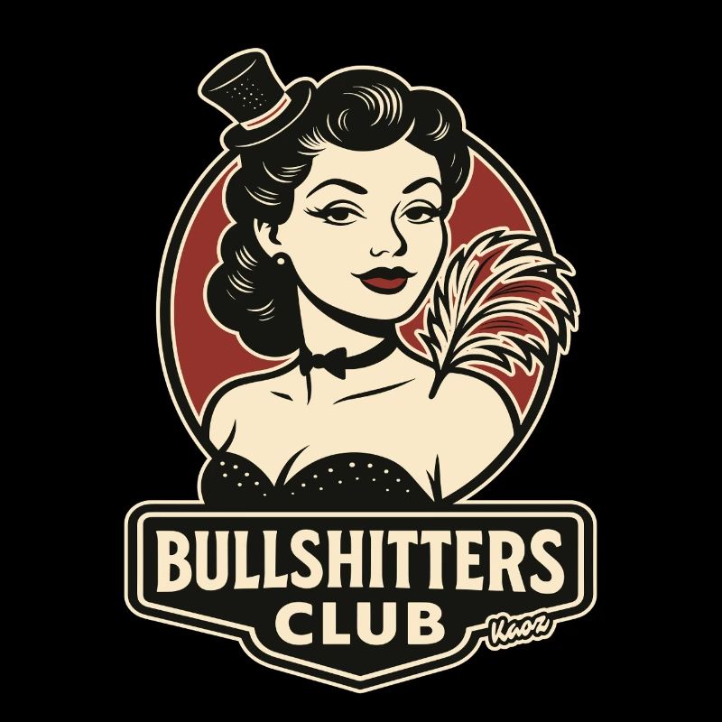 Retro lady with feather and top hat