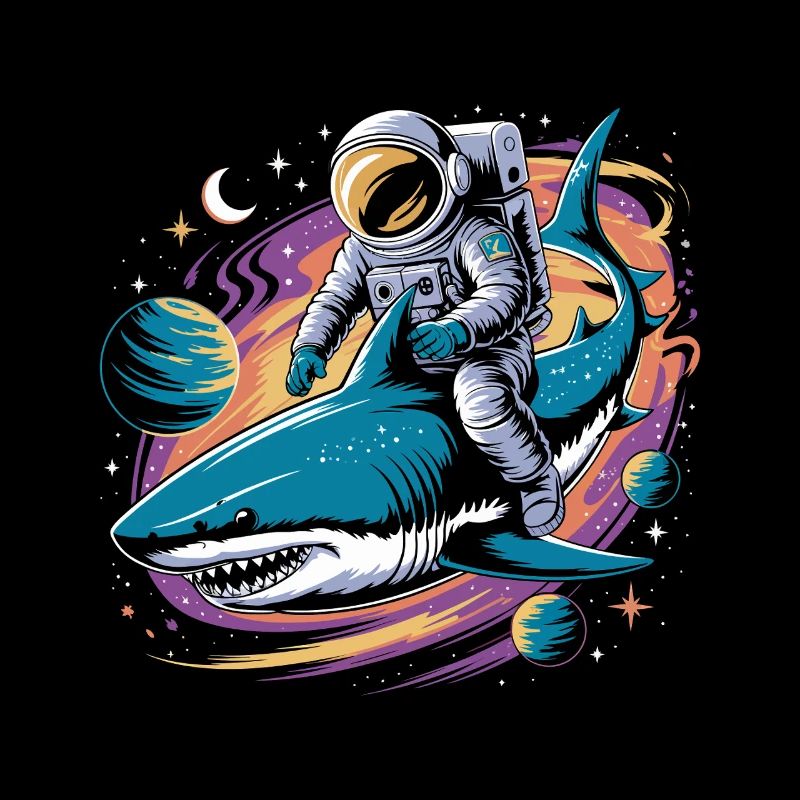 Requin cosmique et homme de l’espace
