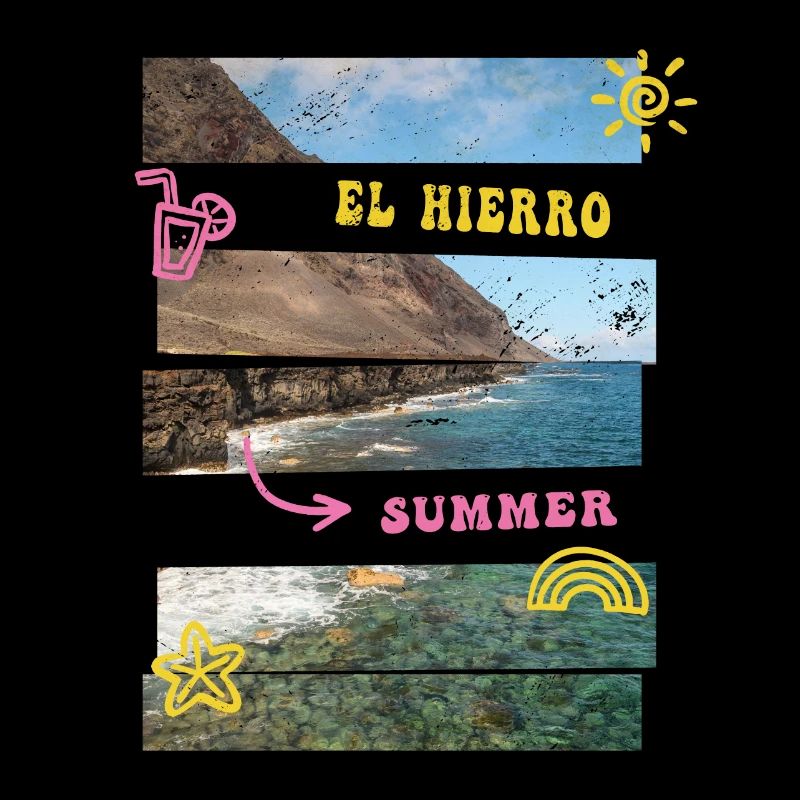 El Hierro Été Soleil Plage Palmiers de Mer Vacances
