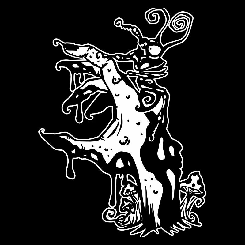 Fourmi sur main de zombie