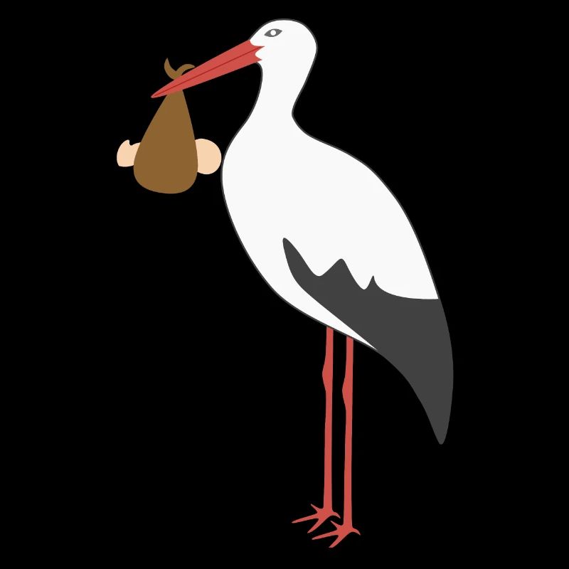 Cigogne apportant un bébé