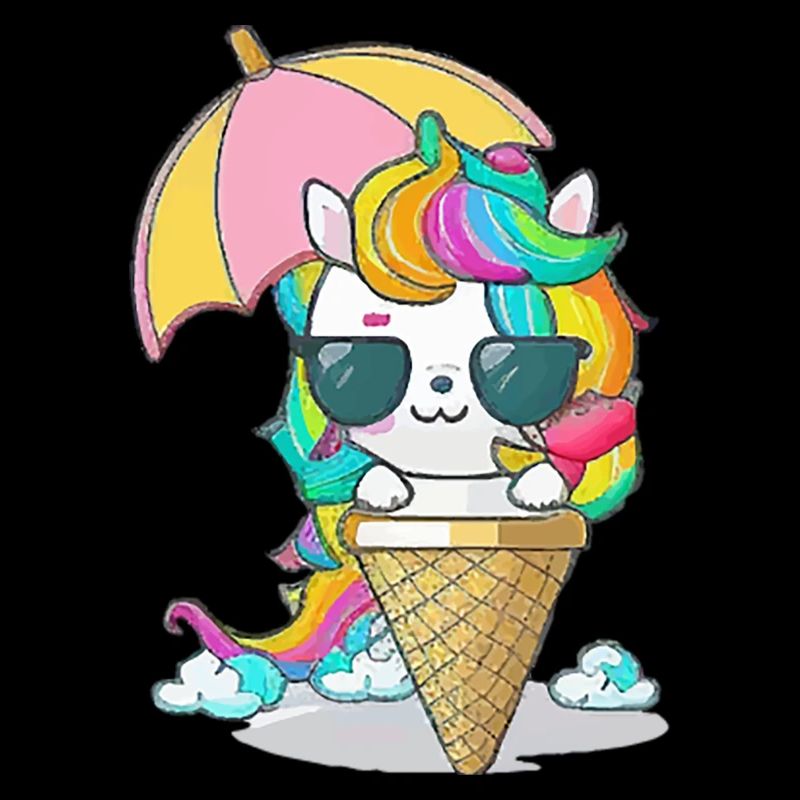 Einhorn mit Eiscreme - Die perfekte Kombination