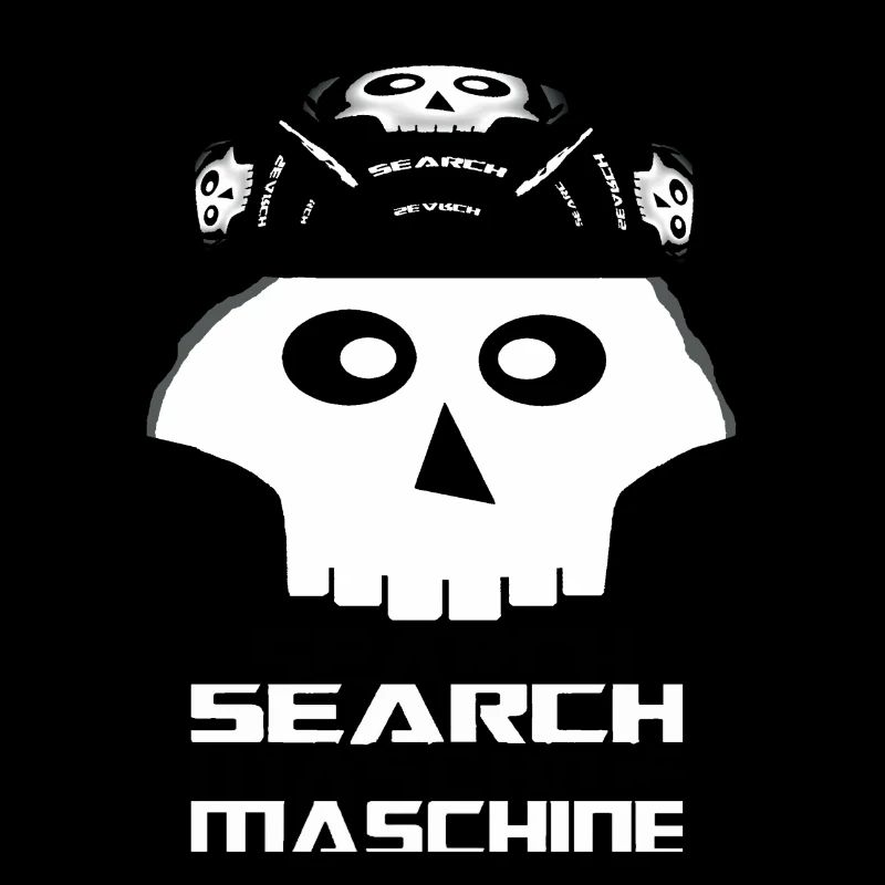 Schädel Suchmaschine Logo Shirt Informatik Design 