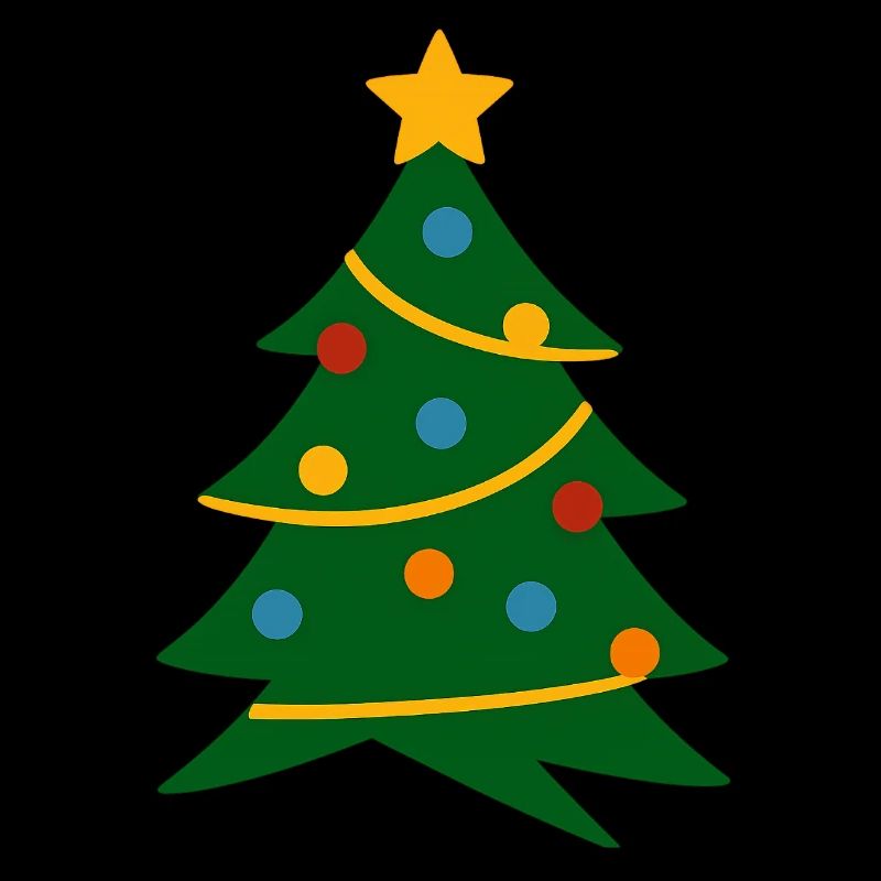 Festive tree with garlands