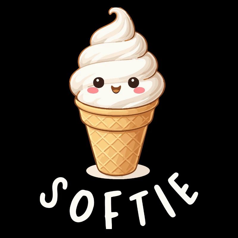 Softie. Softeis Liebe Eiscreme Statement