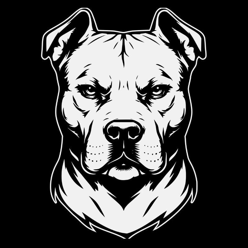 Pitbull design black and white