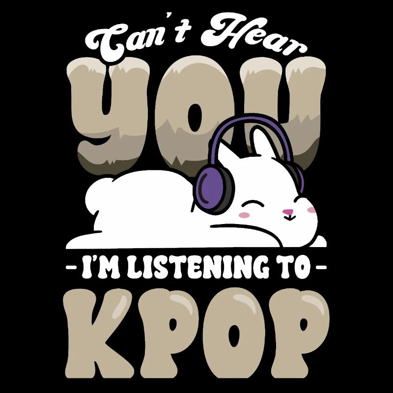 Kpop Hase mit Kopfhörern