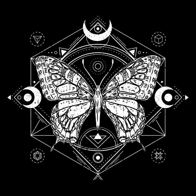 Occult Gothic Moon Phases Moth