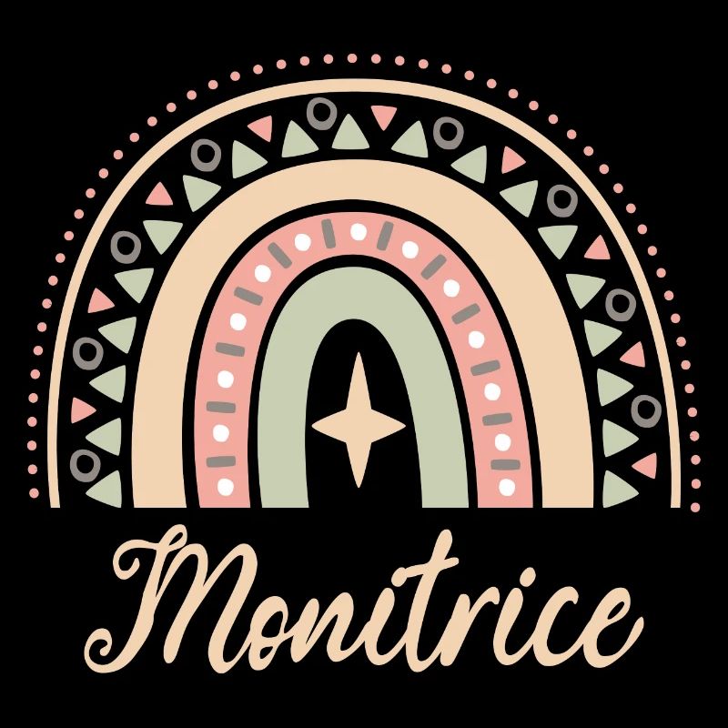 Cadeau Monitrice. Boho Rainbow monitrice.