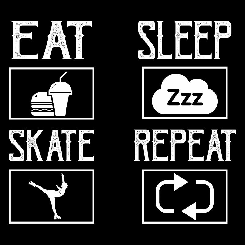 Manger Sommeil Skate Répéter Figure de patinage sur glace
