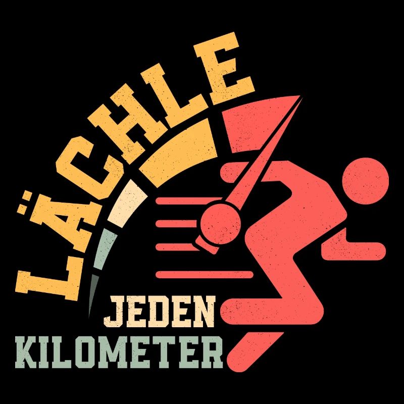 Lächle jeden Kilometer Joggen Laufen