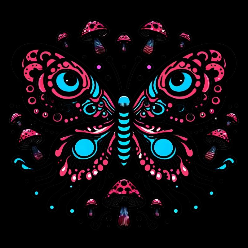 Vibrant Comic Butterfly