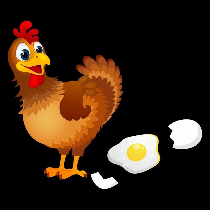a hen puts a funny egg gift