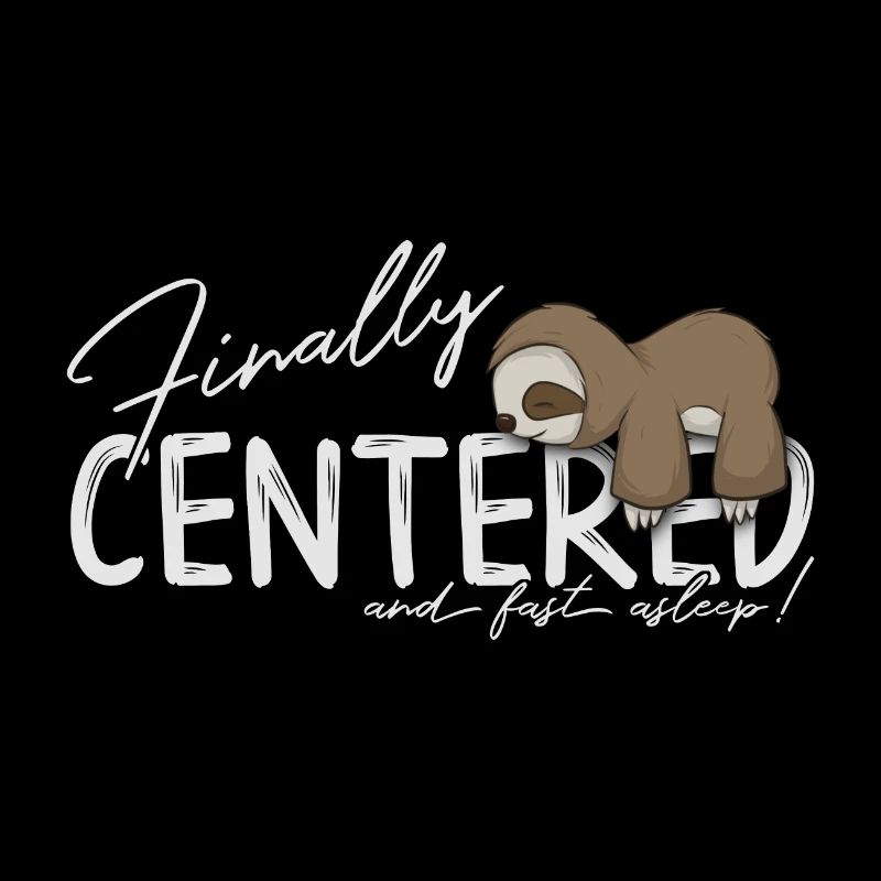 Finally Centered Fallen Asleep Zen Yoga Sloth