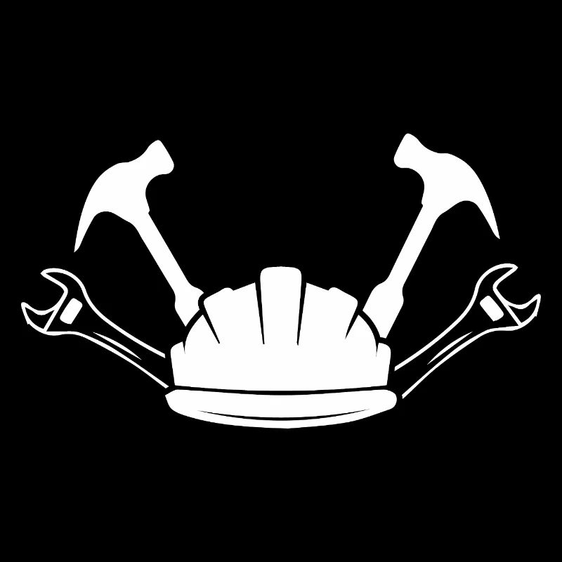 Baustelle Bauarbeiter Handwerk Helm Silhouette