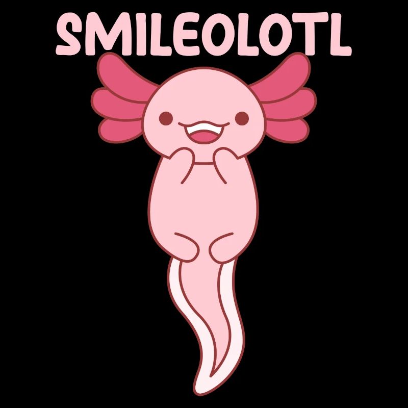 Conception de jeu de mots Smileolotl pour les amateurs d’axolotl