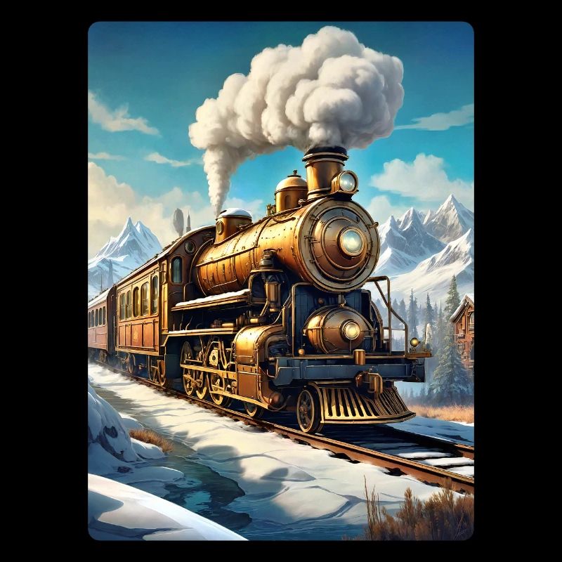 Steampunk Winterlandschaft Dampflok 1.5