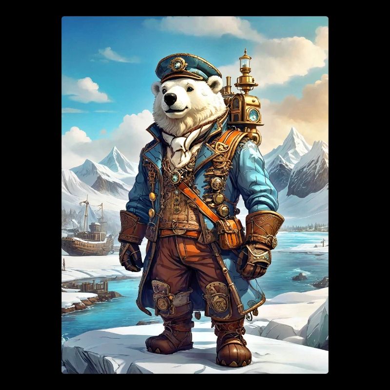 Steampunk Winterlandschaft Eisbär 1.4