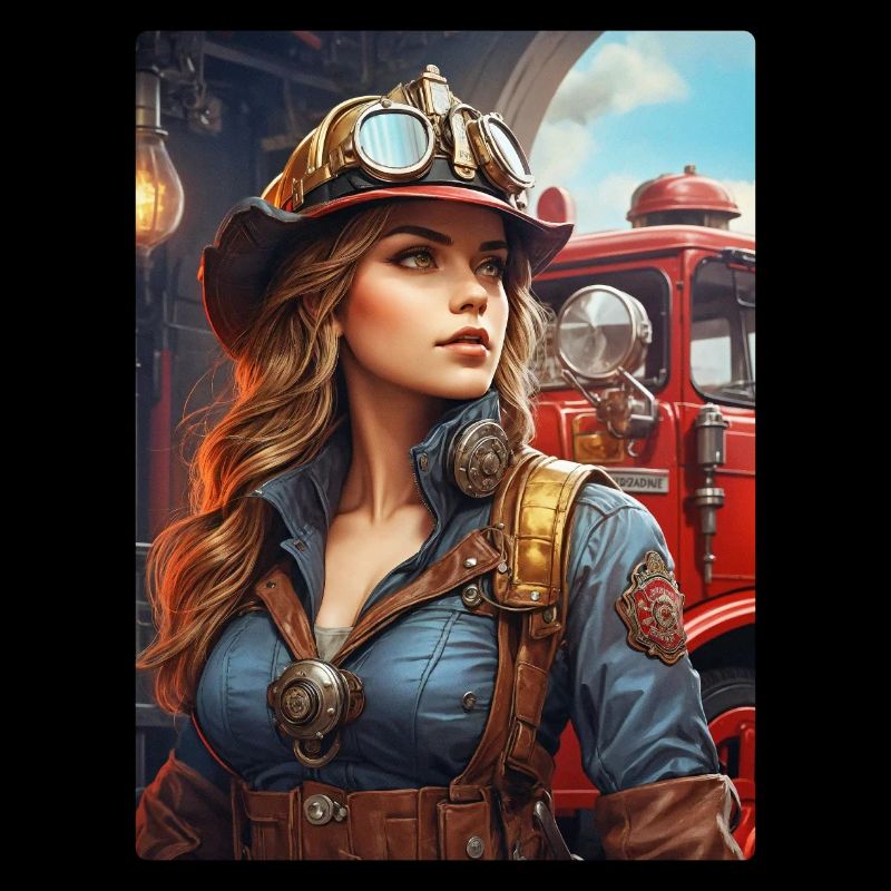 Steampunk Firefighter Woman 1.8