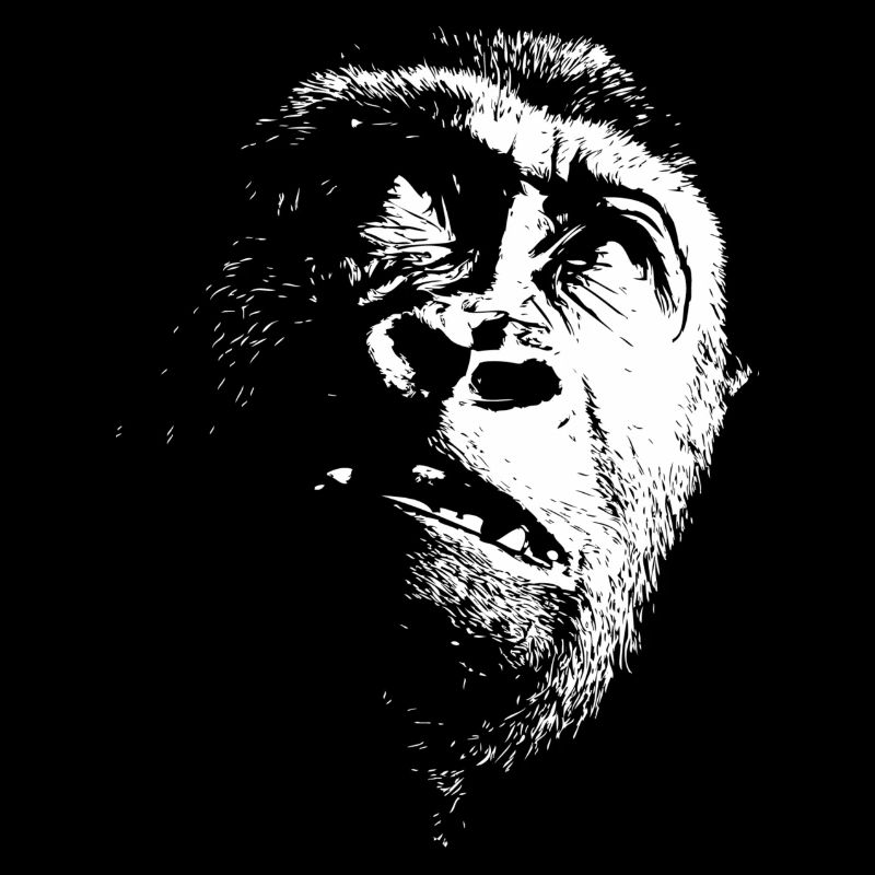 Gorilla head - White Edition