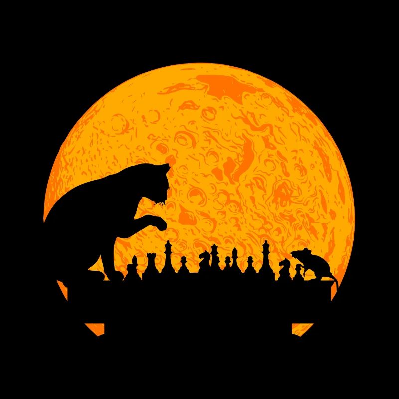 Chess Game Cat Mouse Chessboard Chess Pieces