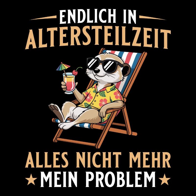 Frührente Erdmännchen im Liegestuhl Altersteilzeit