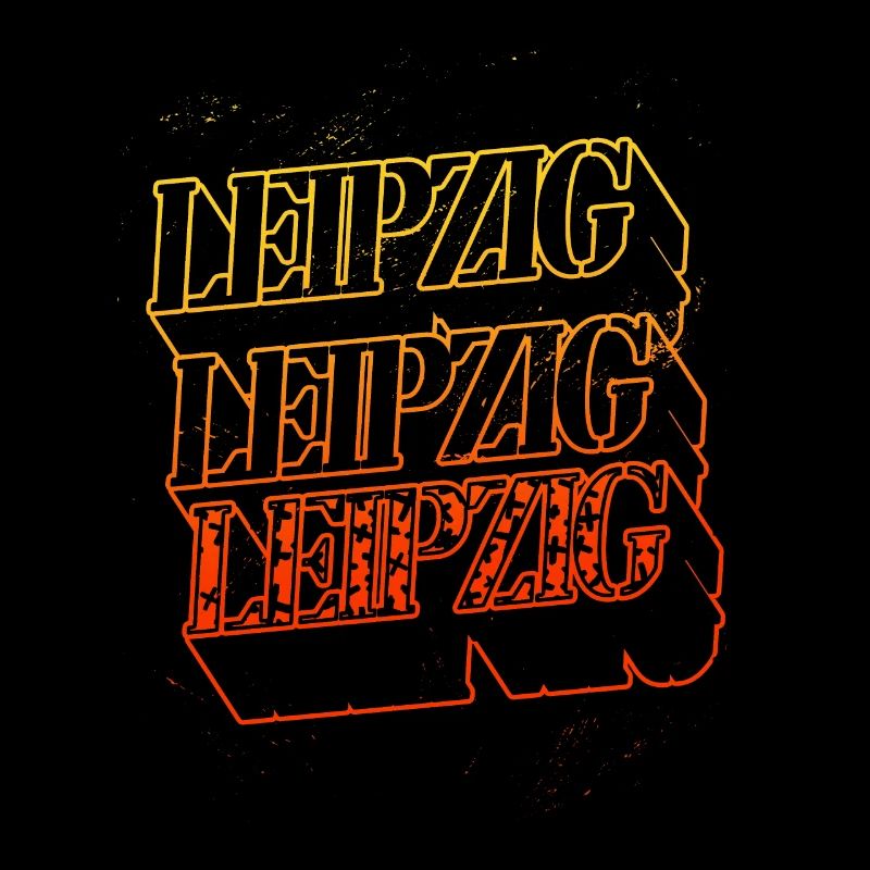 Leipzig Germany City Skyline Home Font