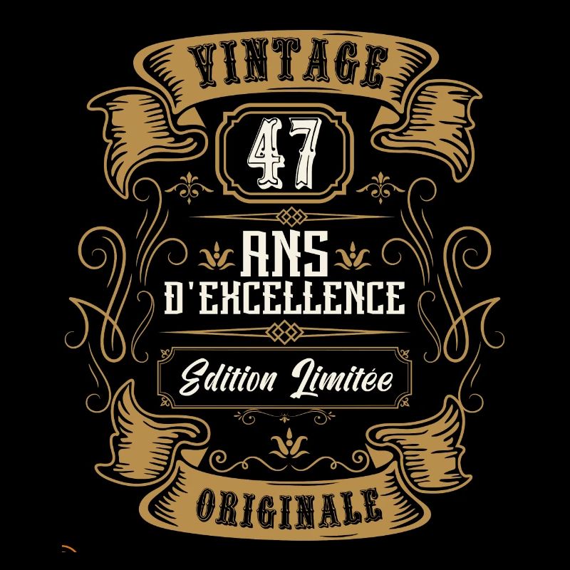 Vintage 47 ans. Idée cadeau d'anniversaire.