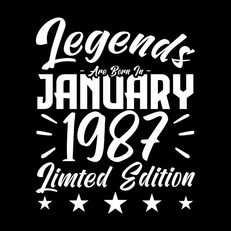 Geboren im Januar 1987. Geburtstagsgeschenk.
