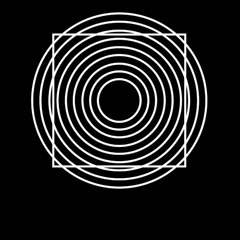 Illusion géométrique cercle lignes carrées