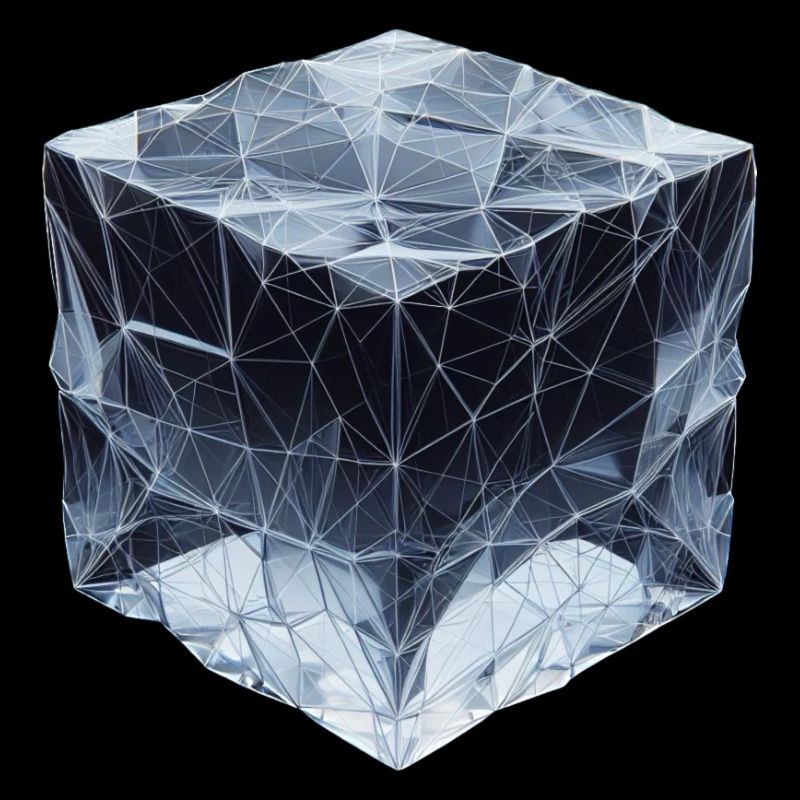 Glaçons de style polygonal