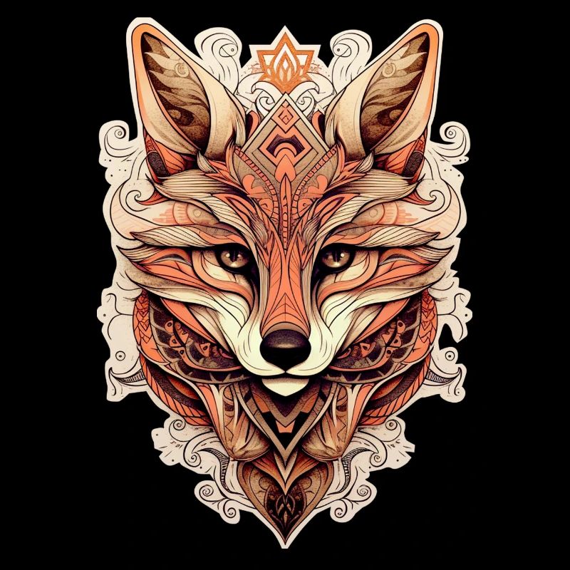 Fuchs Ornamenteler Stil - Boho